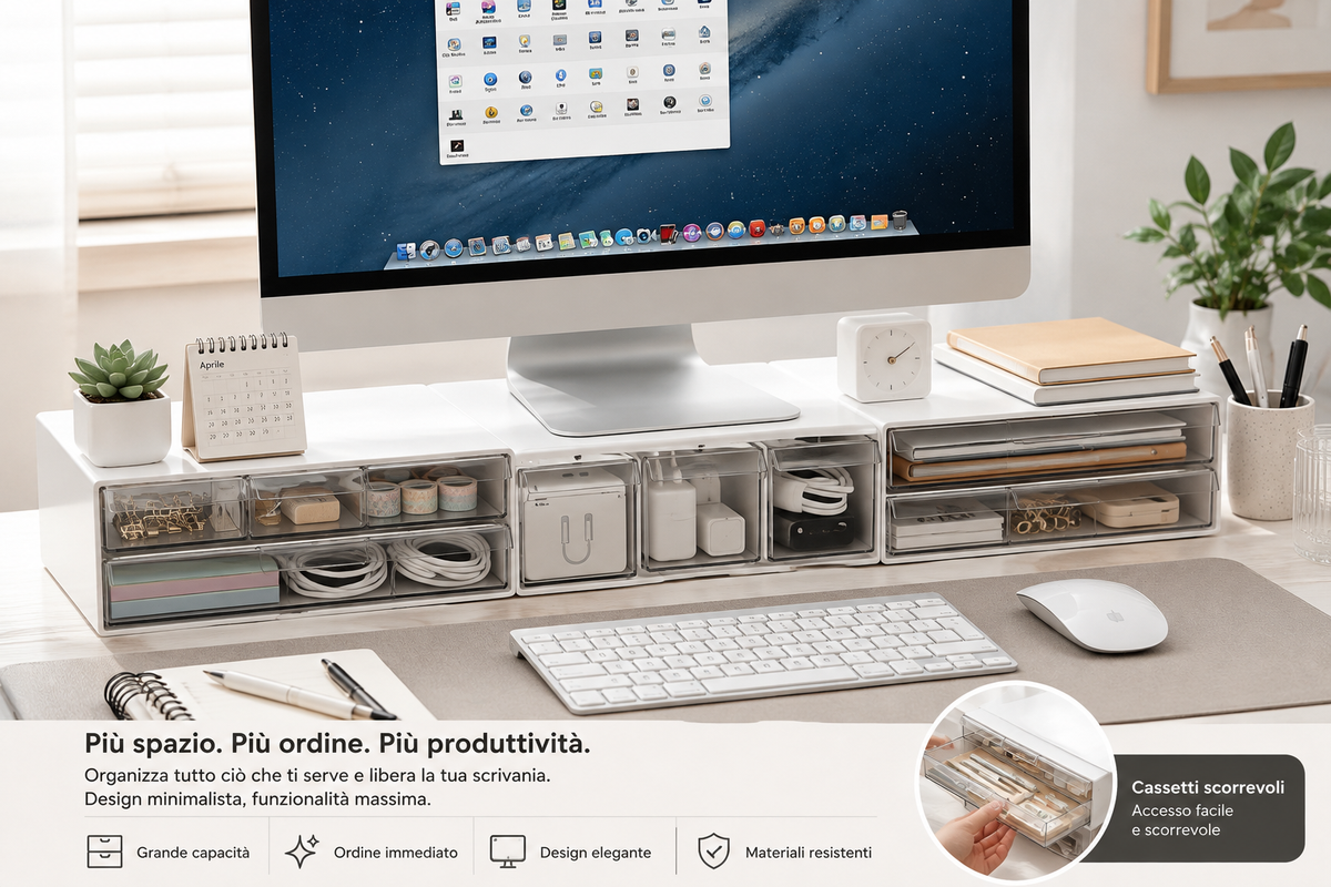 DESKORA Desk Shelf — More Space. Less Clutter.